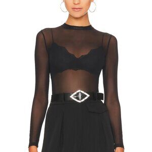 Undress code Stay Simple Mesh Bodysuit in Black